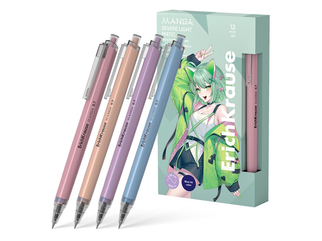 Kuličkové pero ErichKrause Essential Matic Manga - mix barev