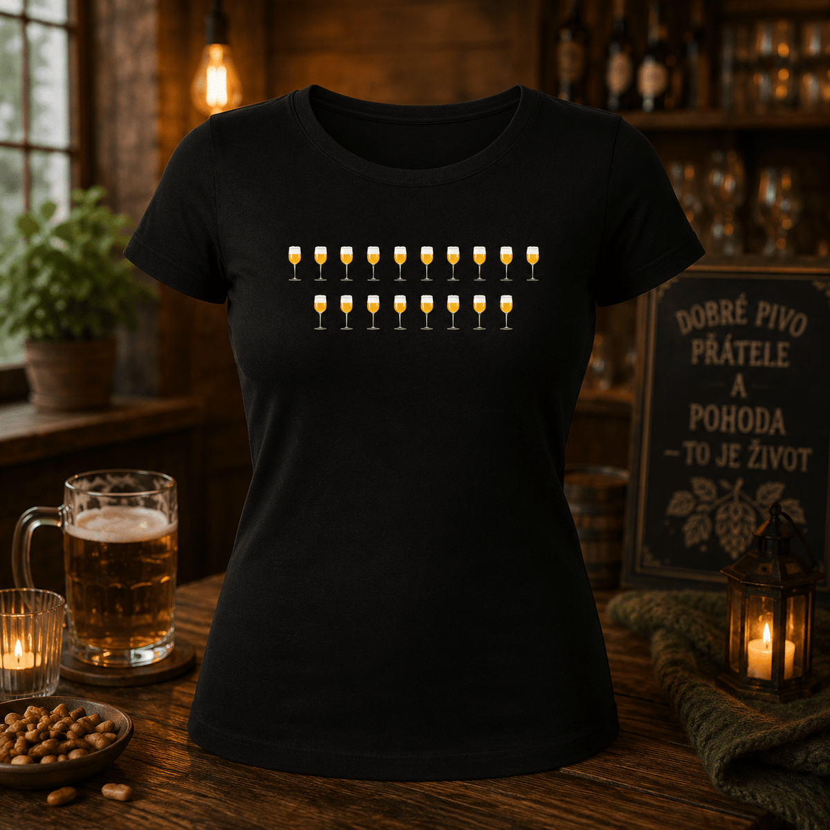Women's Black 20th Birthday T-Shirt with Glasses