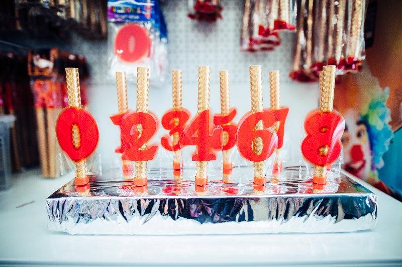 Birthday numbers for party fountain 0-9