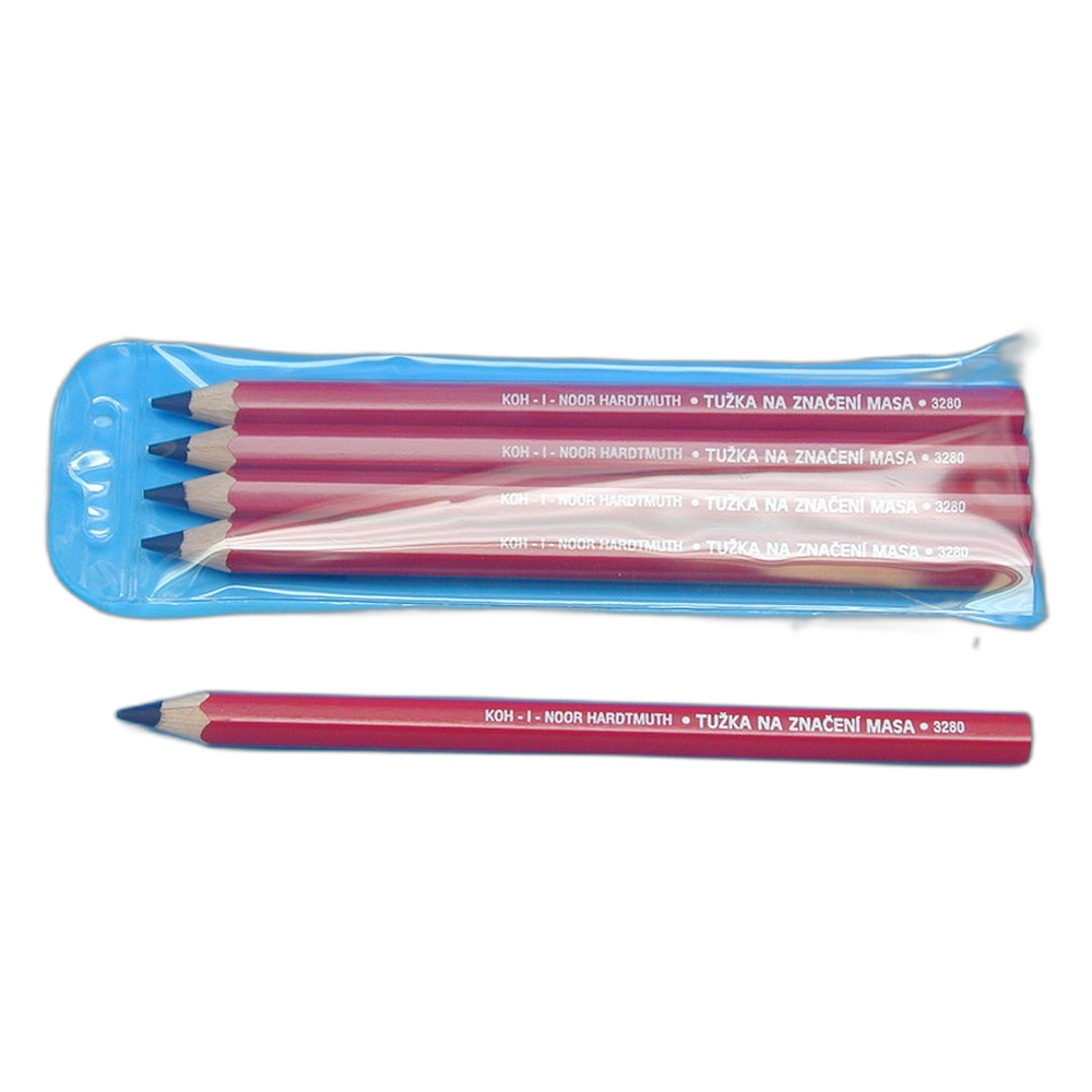 Koh-i-Noor 3280 Red Meat Marking Pencils Pack of 4