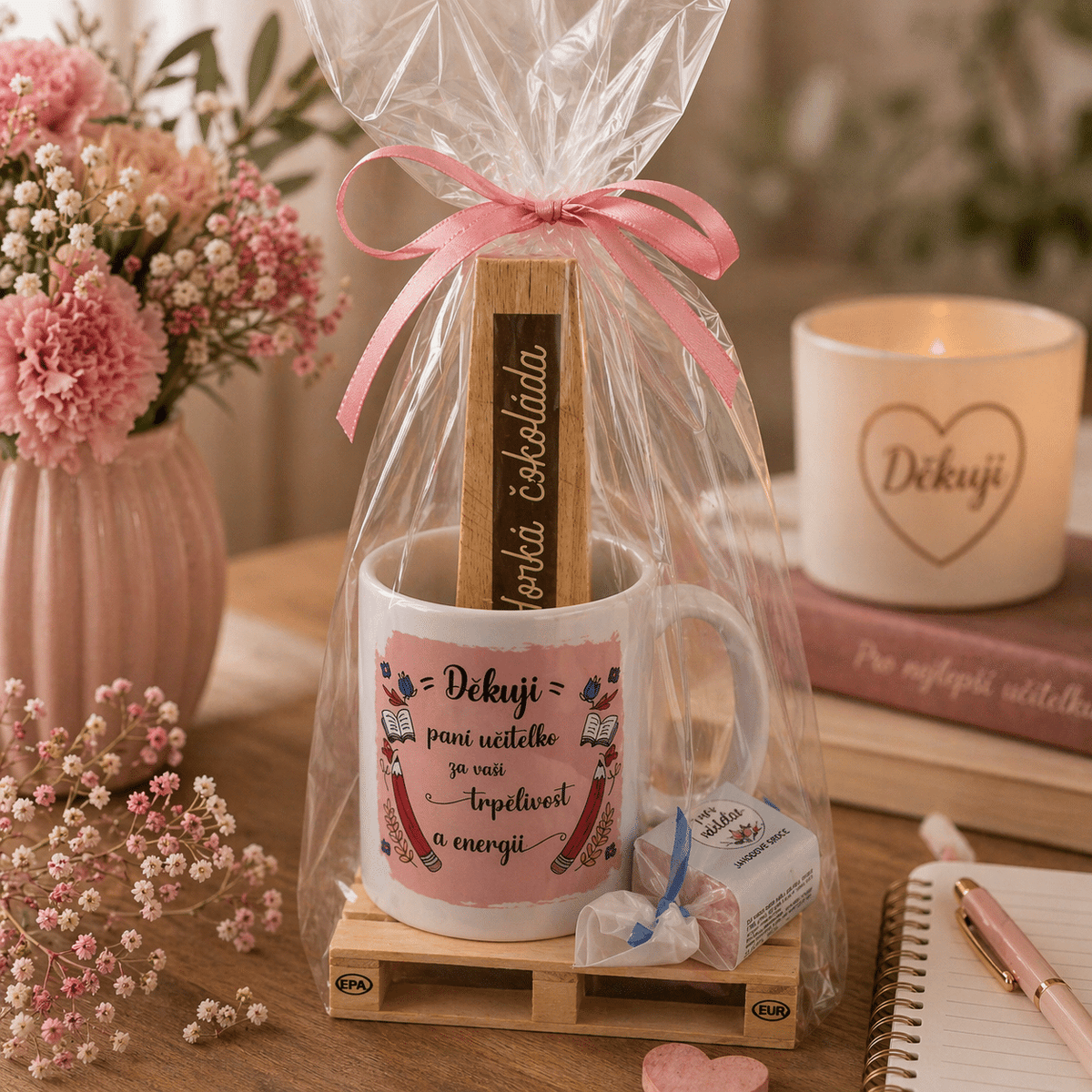 Teacher's Gift Set with Mug, Hot Chocolate and Soap