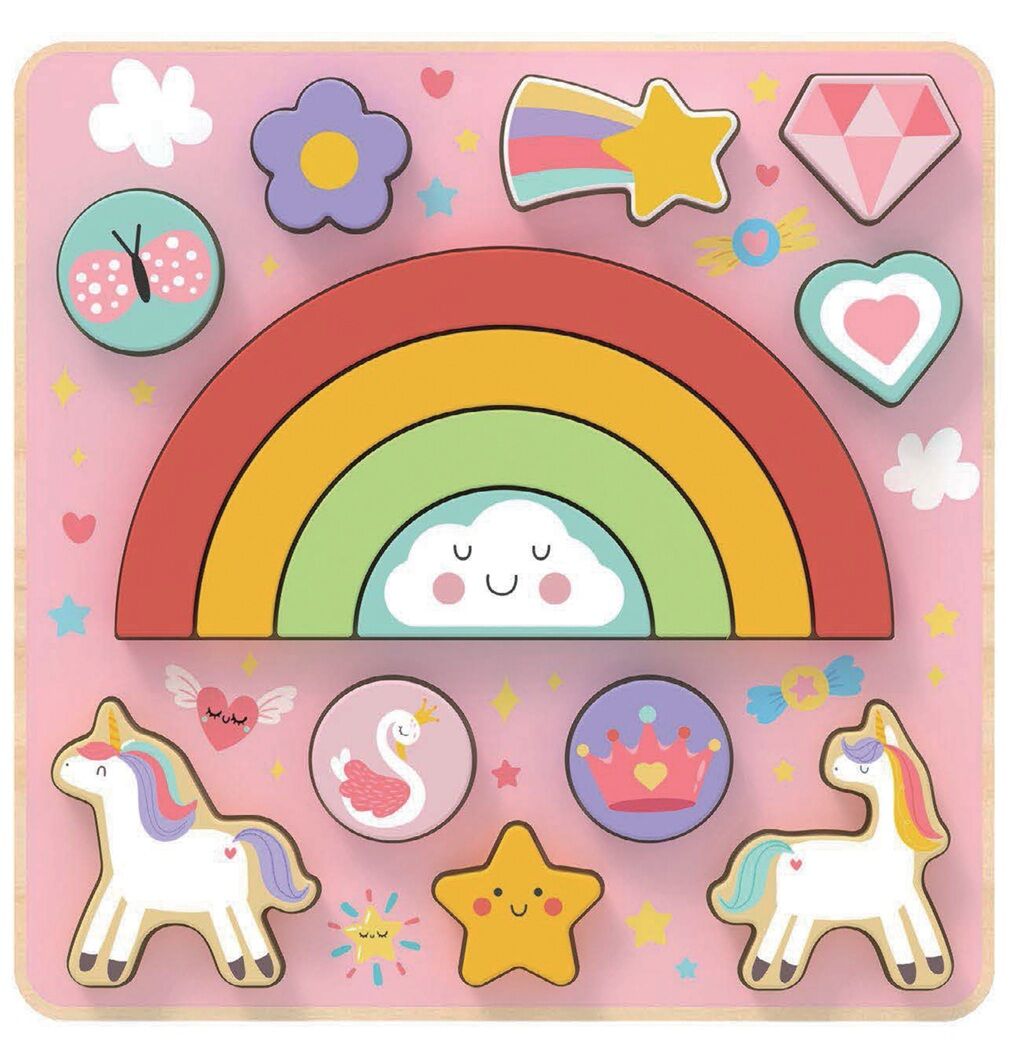 Unicorn wooden balance puzzle 2-in-1