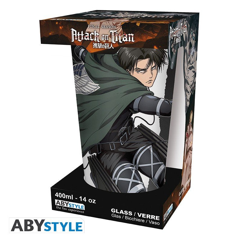 Attack on Titan Sklenice 400 ml - Levi
