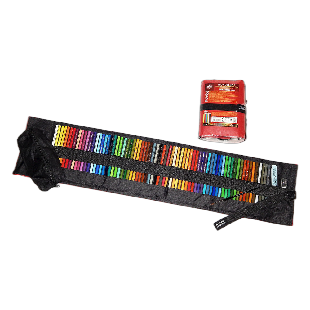 Koh-i-Noor Mondeluz Aquarell Pencils 72 in Roll Up Pencil Case