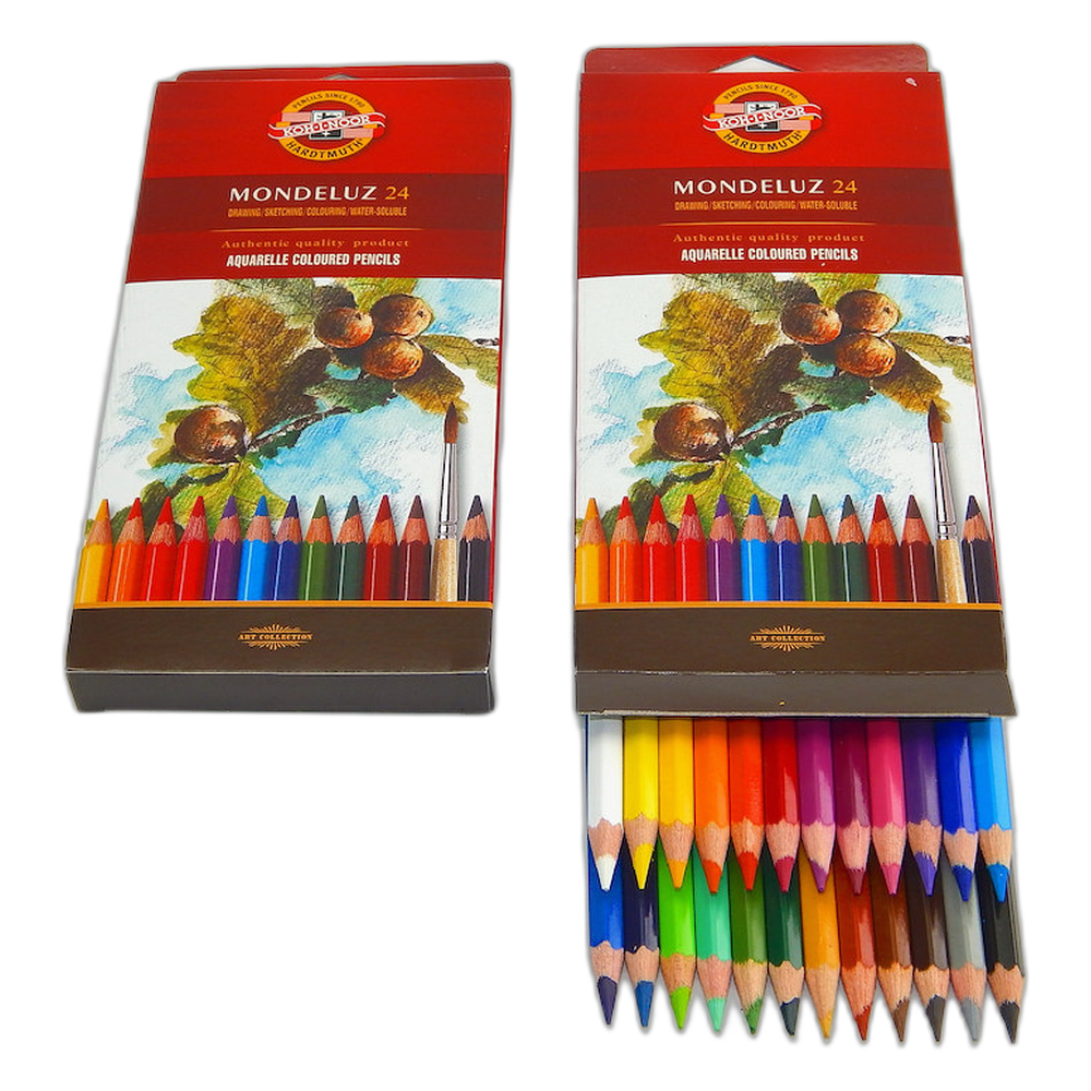 Koh-i-Noor Mondeluz Aquarell Pencils 24 Cardboard Box