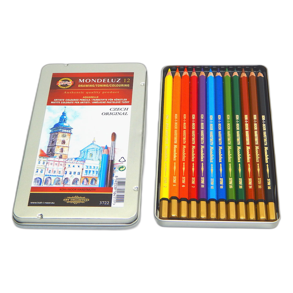 Koh-i-Noor Mondeluz Aquarell Pencils 12 in Tin Budejovice Edition