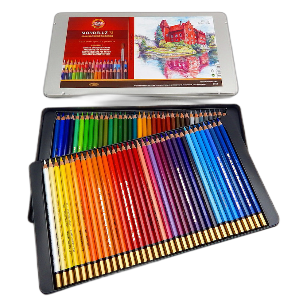 Koh-i-Noor Mondeluz Aquarell Pencils 72 in Decorative Tin