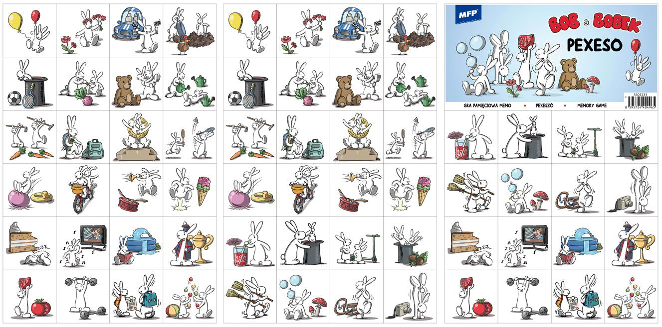 Bob and Bobek memory game 3xA4 / Bob a Bobek