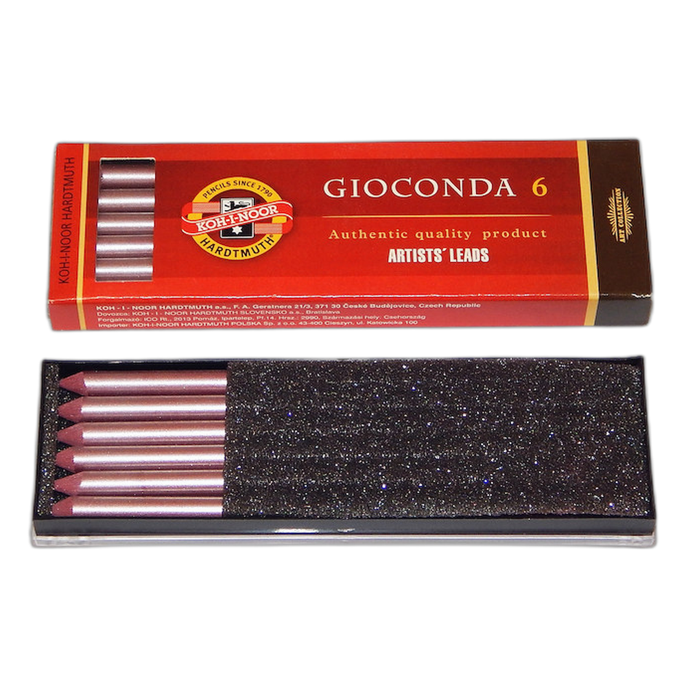 Koh-i-Noor 4384 Pink Metallic Leads 5.6 x 120 mm Set of 6