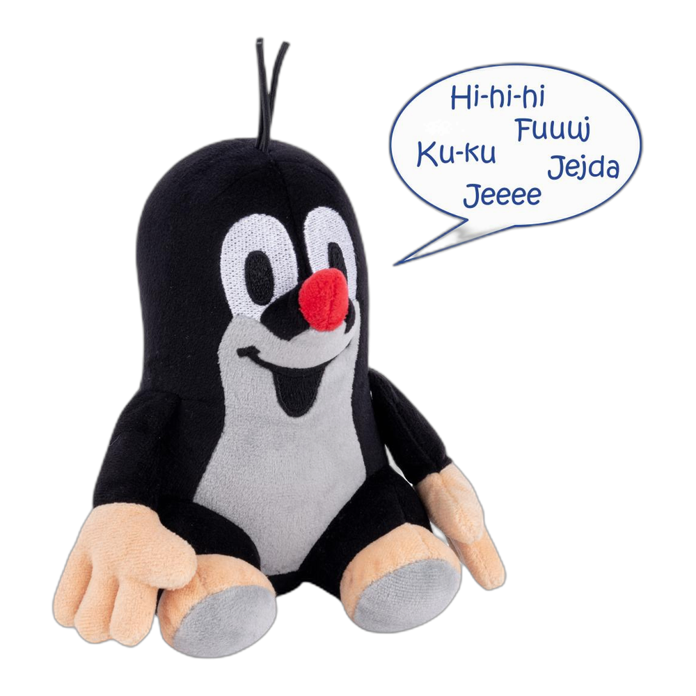 Little Mole 15 cm plush toy, sitting, talking