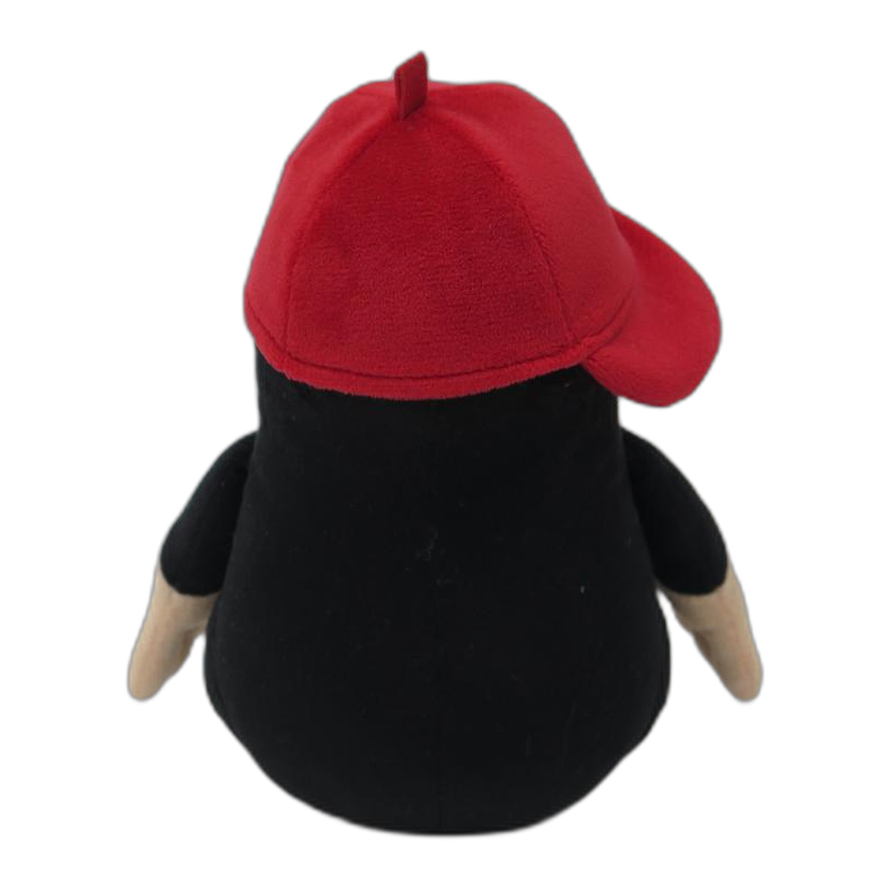 Little Mole 16 cm plush toy, red cap, sitting