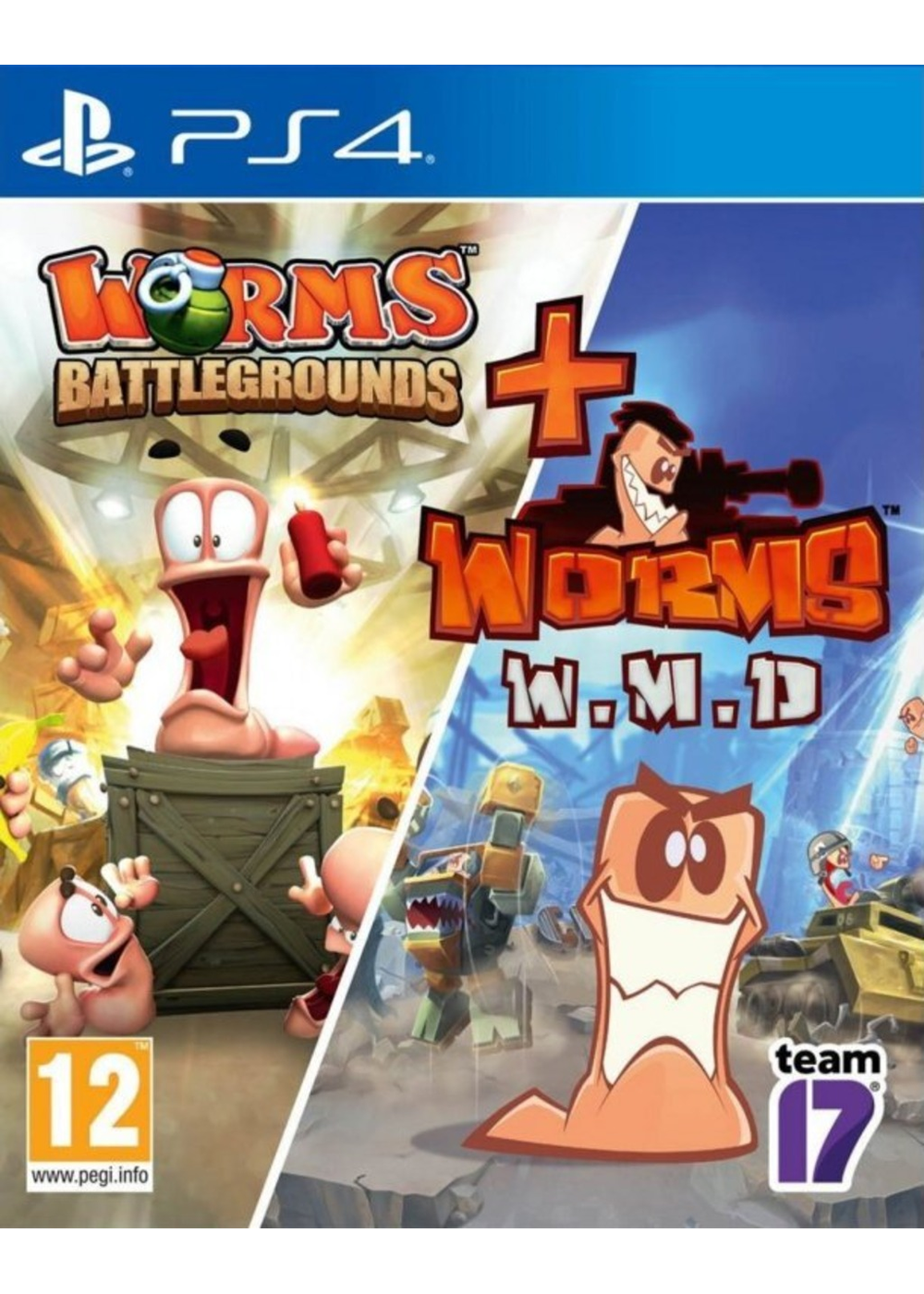 Worms Battlegrounds & Worms W.M.D. – Double Pack (PS4)