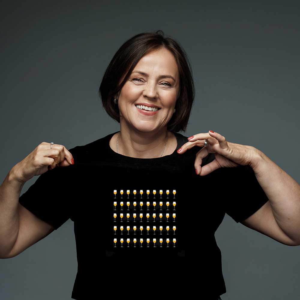 Women's Black 50th Birthday T-shirt with Glasses