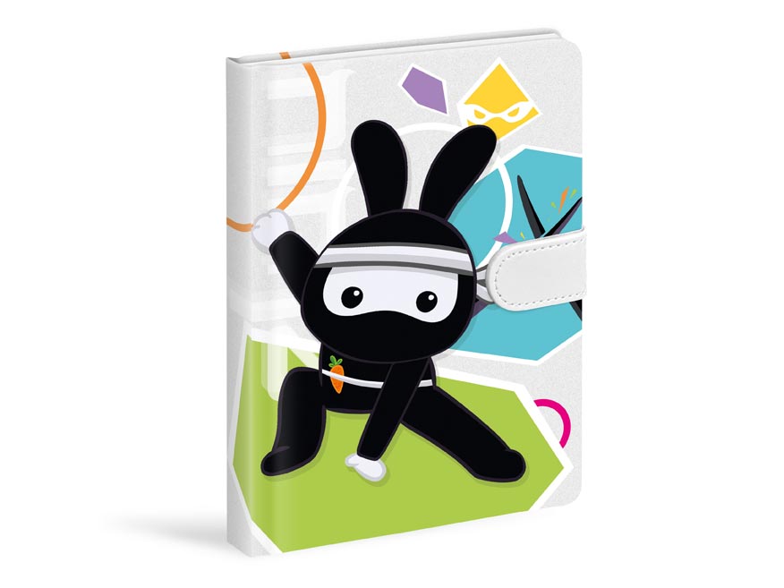 SPY NOTES Magnetic Notebook with Invisible Ink Pen, Black