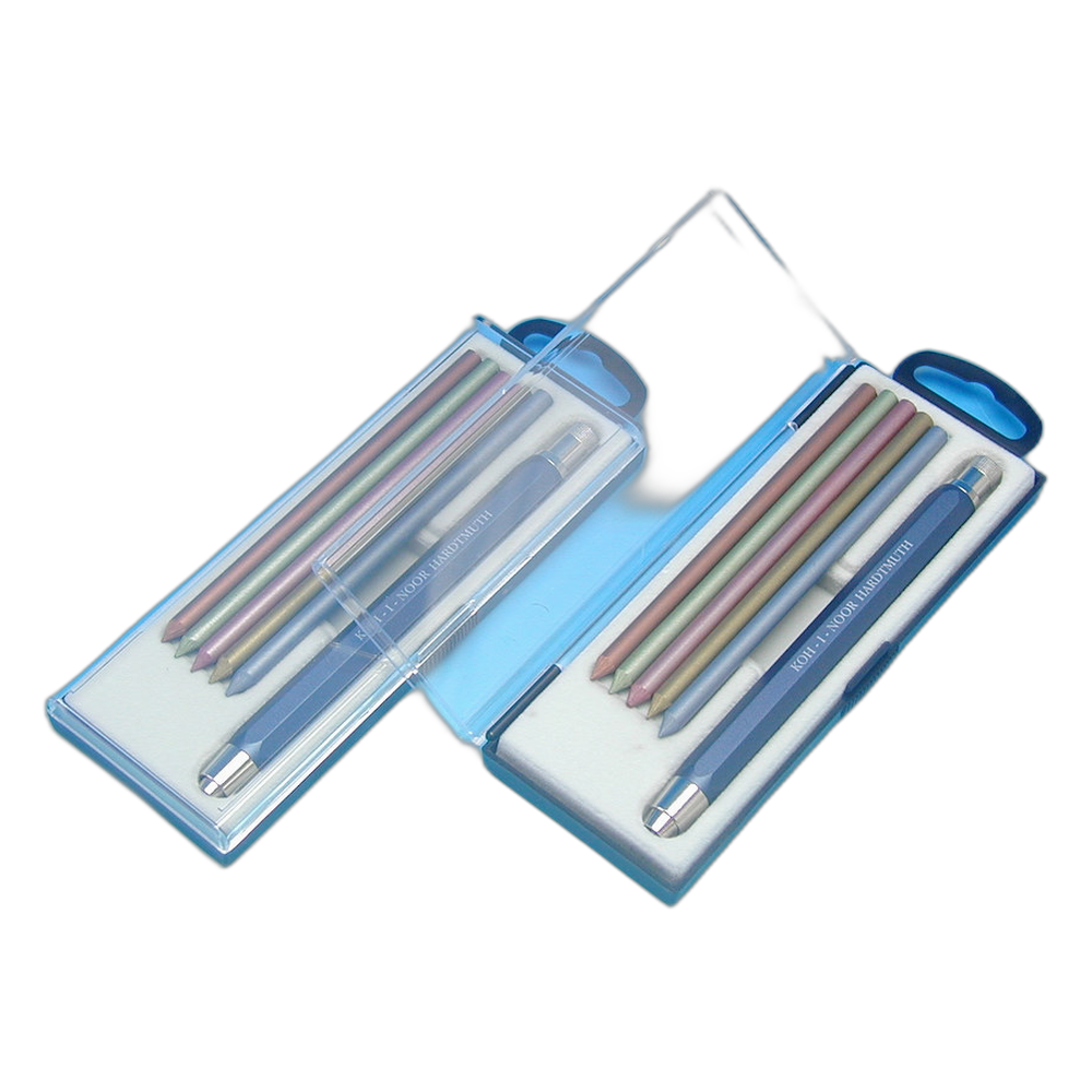 Koh-i-Noor Versatil 5340 Blue Clutch Pencil 5.6 mm with 6 Metallic Leads