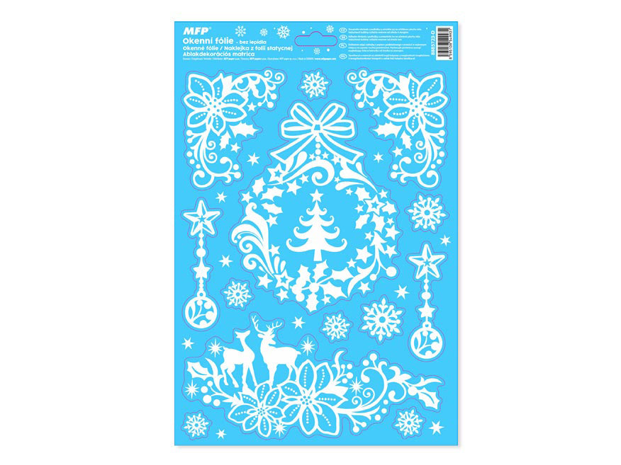 Christmas glitter window film VA003 20x30 cm