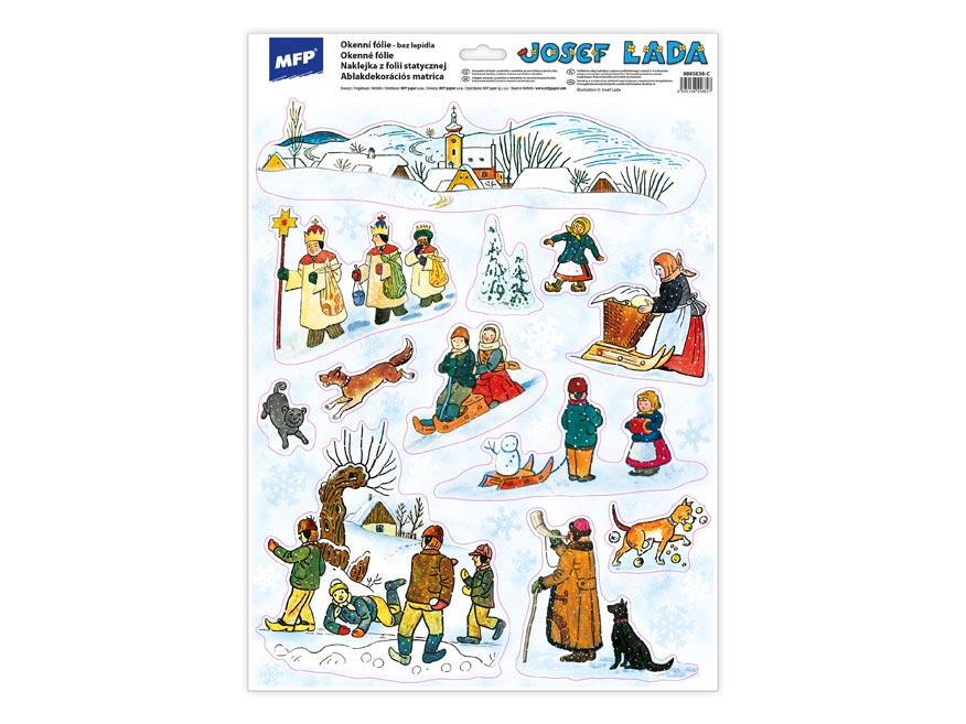 Christmas window film Josef Lada VA019