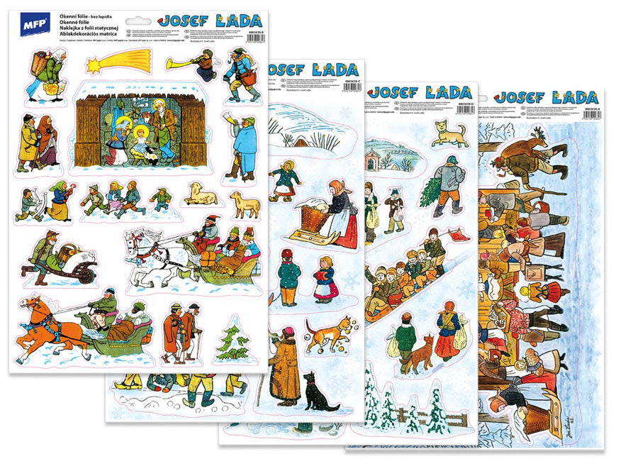 Christmas window film Josef Lada VA019