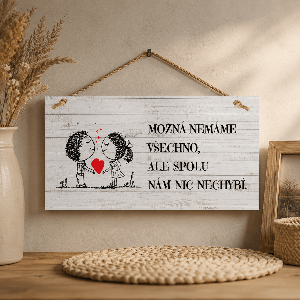 Hanging Decorative Picture – Together We Lack Nothing