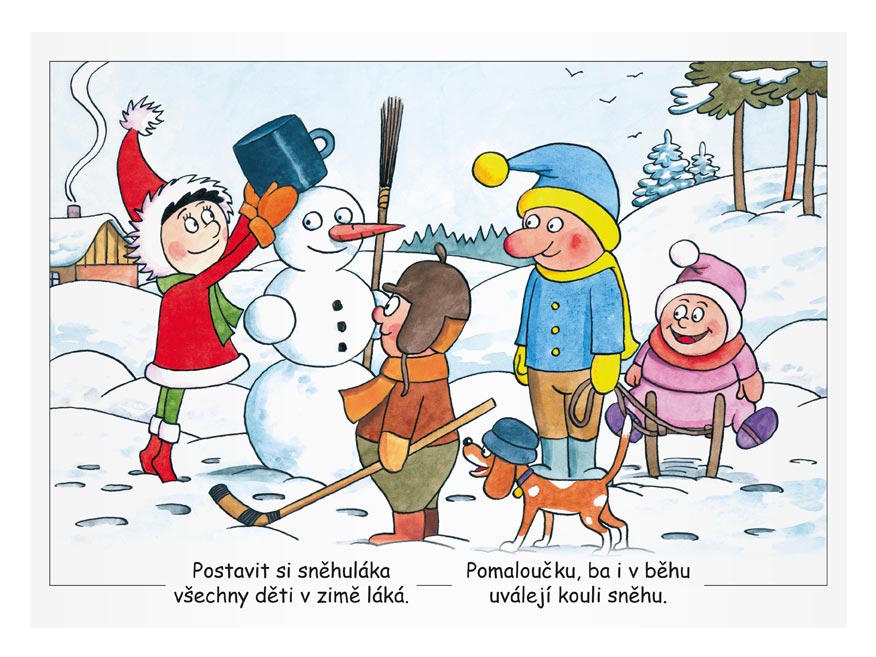 Winter colouring book A5, 16 pages