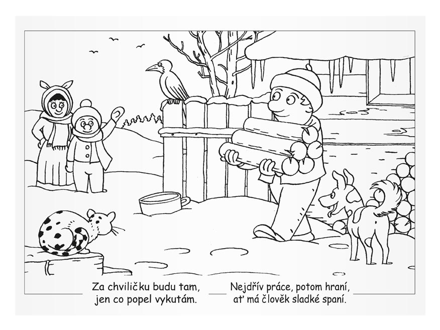 Winter colouring book A5, 16 pages