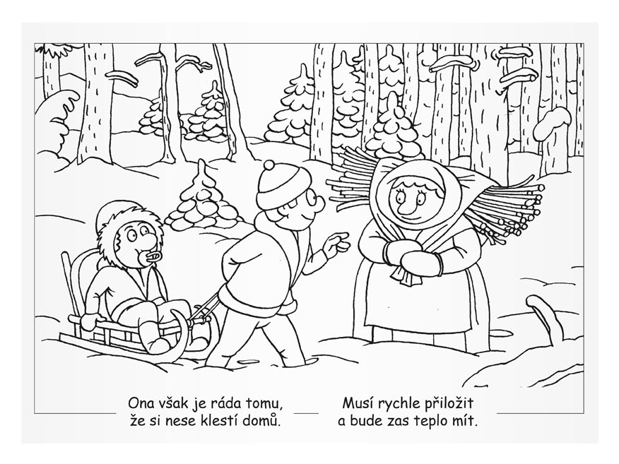 Winter colouring book A5, 16 pages