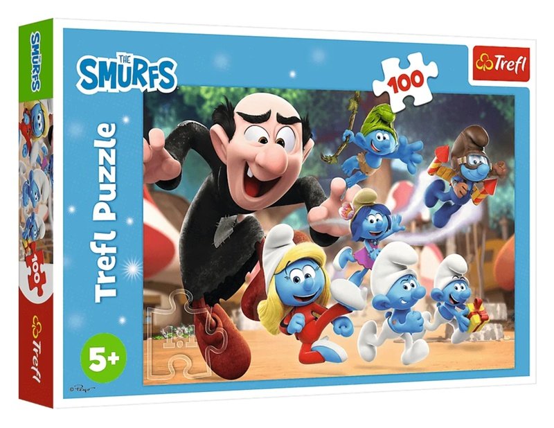 Puzzle Šmoulové: Lekce taťky Šmouly 100 dílků