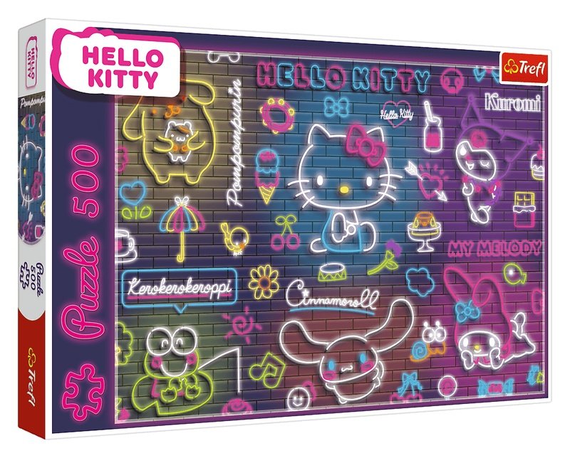 Puzzle Neonová Hello Kitty 500 dílků