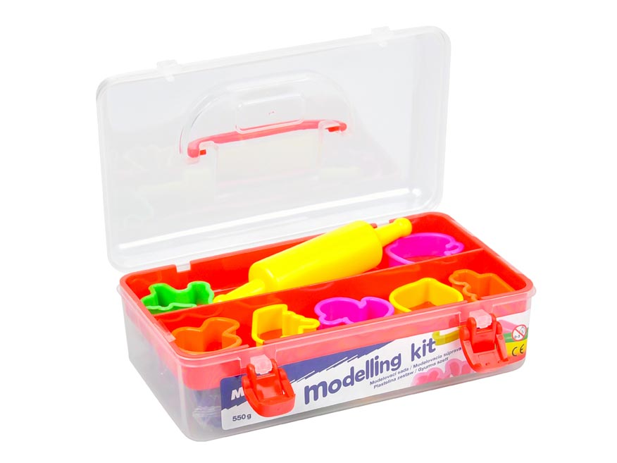 Modelling clay set 7 colours 550 g with tools
