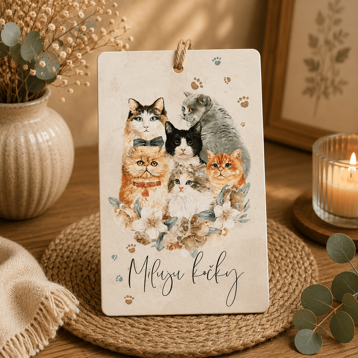 I Love Cats Scented Decorative Card