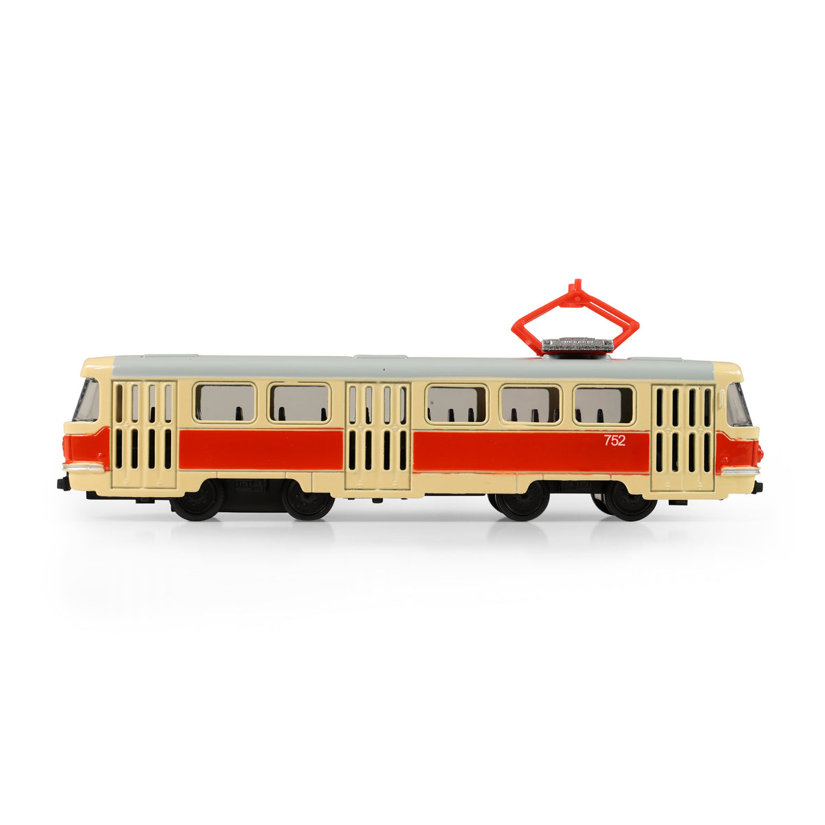Czech retro tram T3 metal model 16 cm / Česká retro tramvaj