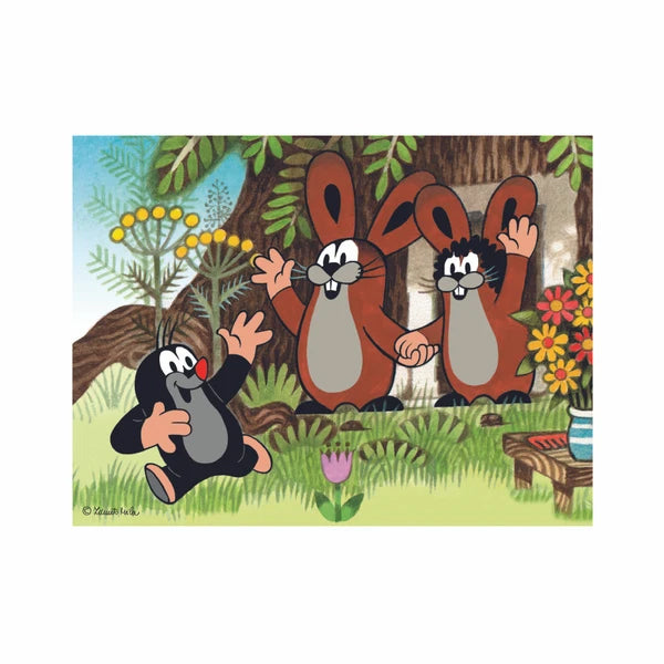Wooden blocks Little Mole and friends 12 pcs / Kubus Krtek a přátelé