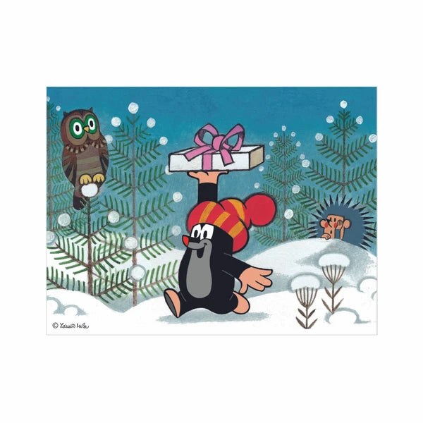 Wooden blocks Little Mole and friends 12 pcs / Kubus Krtek a přátelé