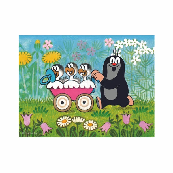Wooden blocks Little Mole and friends 12 pcs / Kubus Krtek a přátelé