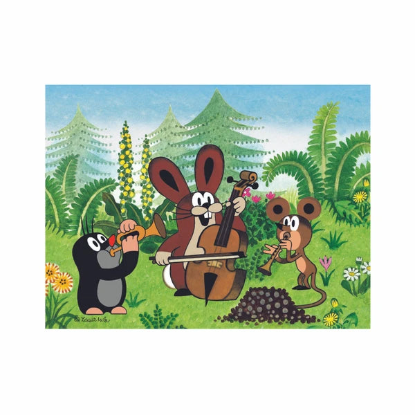 Wooden blocks Little Mole and friends 12 pcs / Kubus Krtek a přátelé