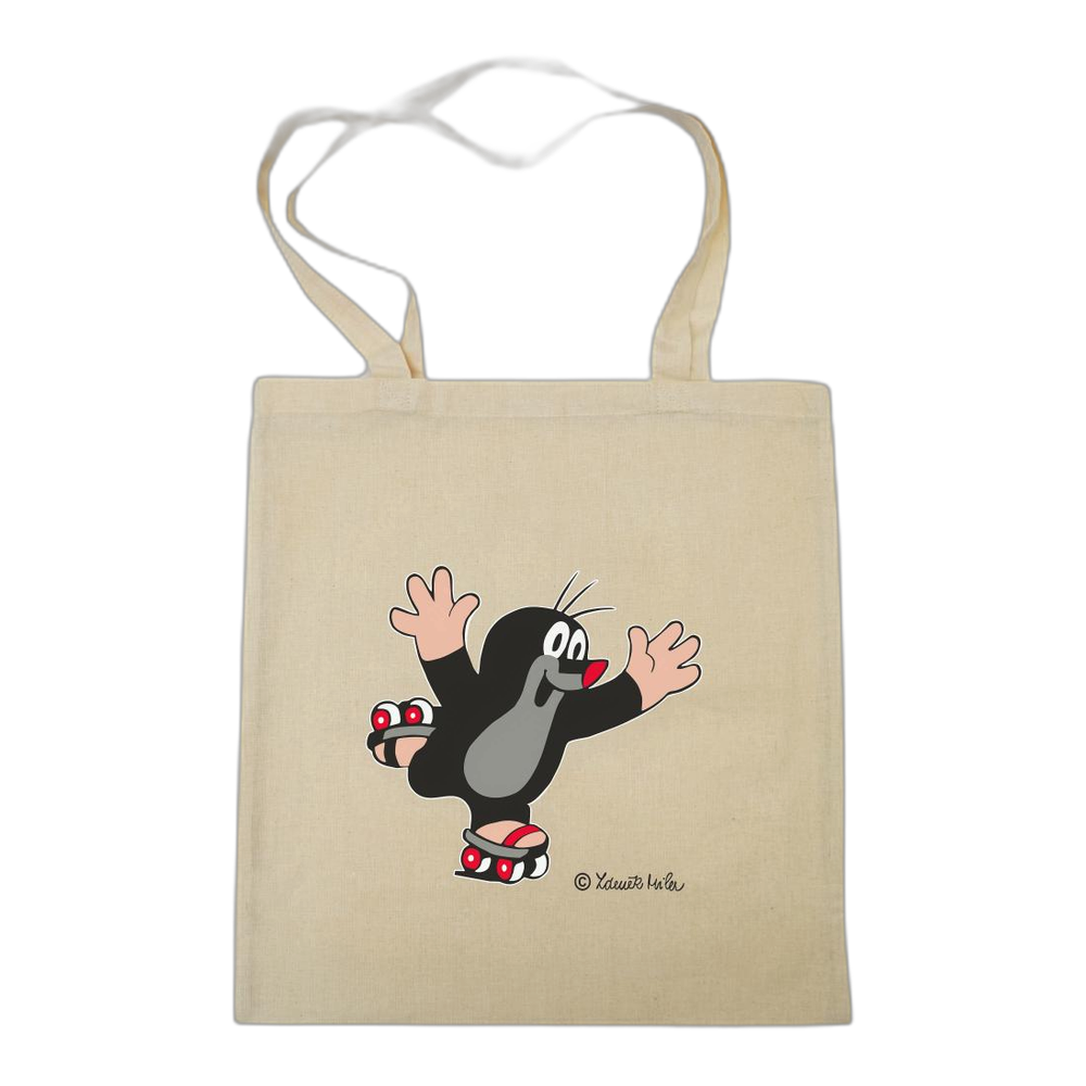 Little Mole tote bag 42×38 cm, natural, skater