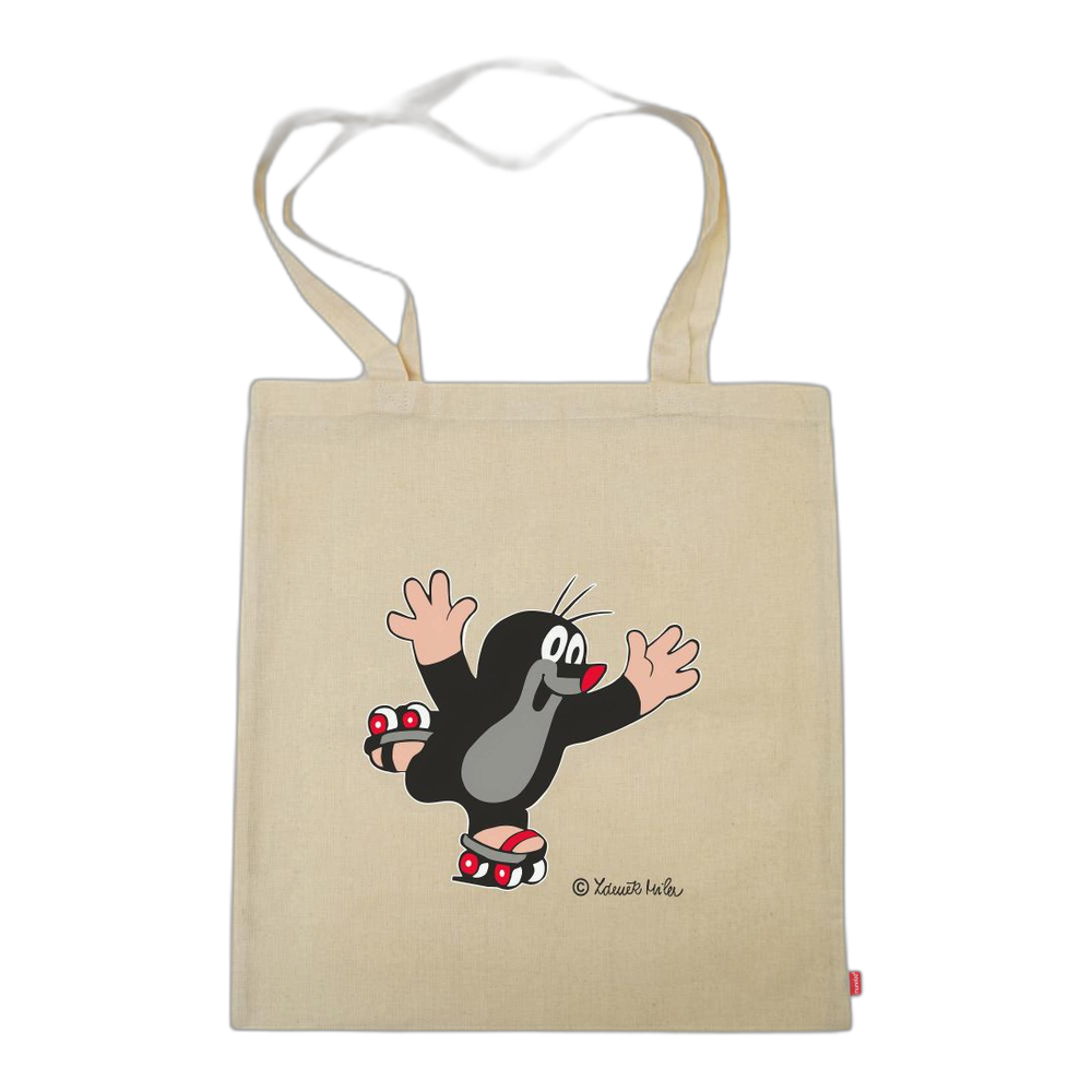Little Mole tote bag 42×38 cm, natural, skater