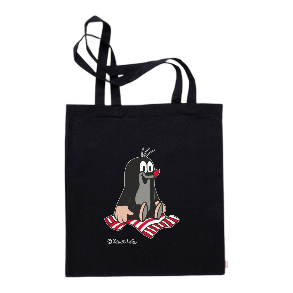 Little Mole tote bag 42×38 cm, black, flying carpet