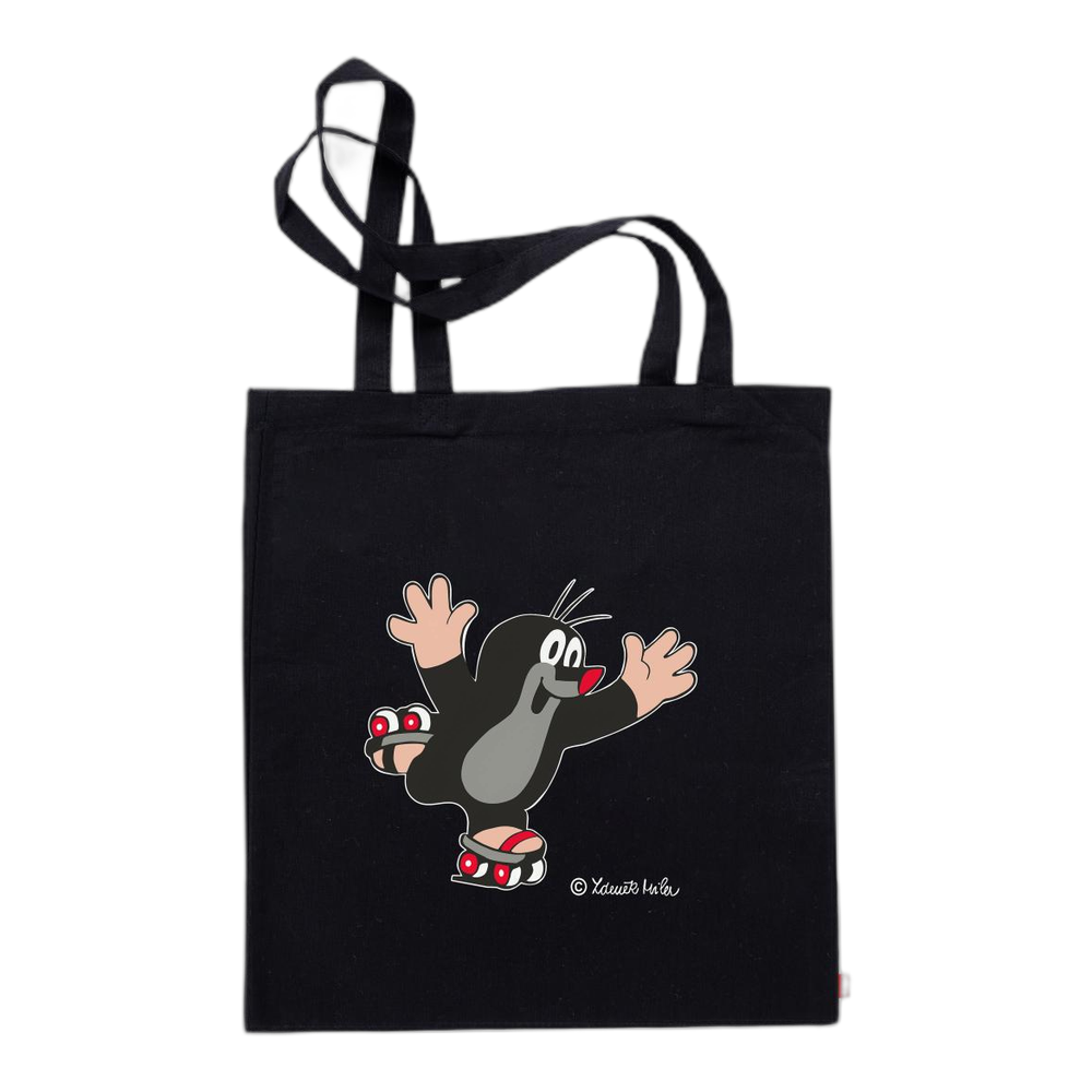 Little Mole tote bag 42×38 cm, black, skater