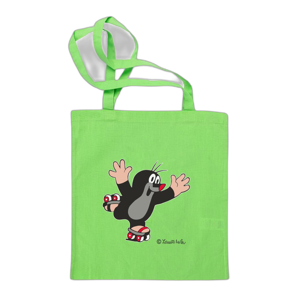 Little Mole tote bag 42×38 cm, green, skater