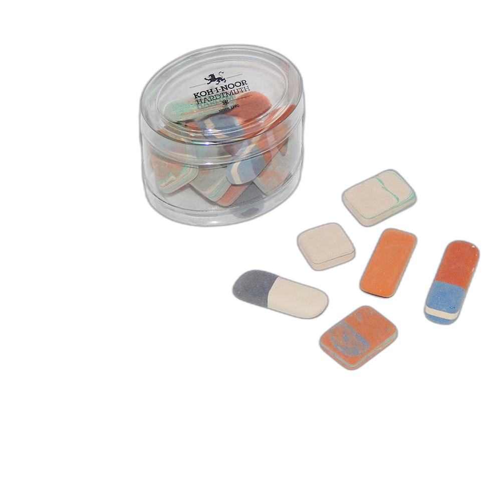 Koh-i-Noor 6510 Pebble Shaped Erasers in Tube