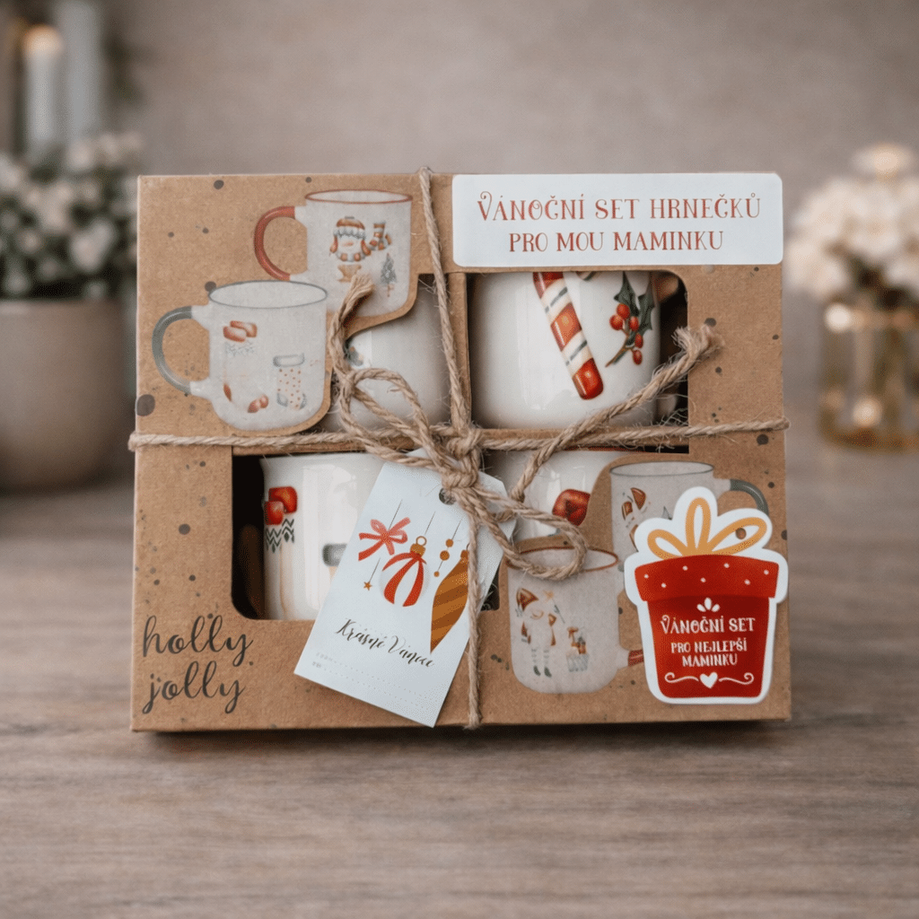 Christmas Mug Set, 4 Pieces – For My Mother