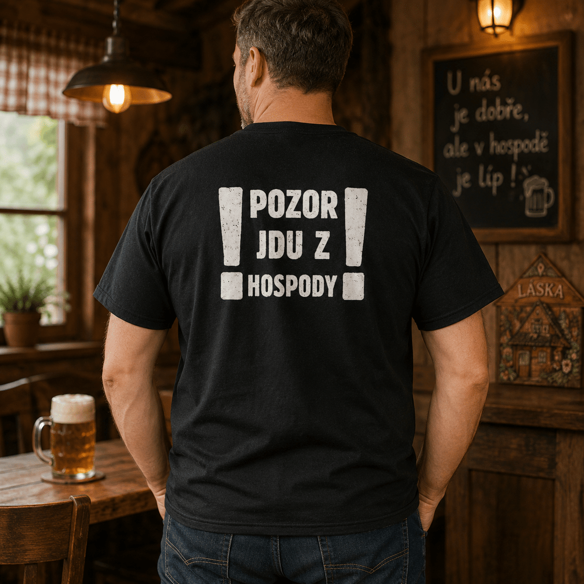 Black Reflective T-shirt – Watch Out, I’m Leaving the Pub