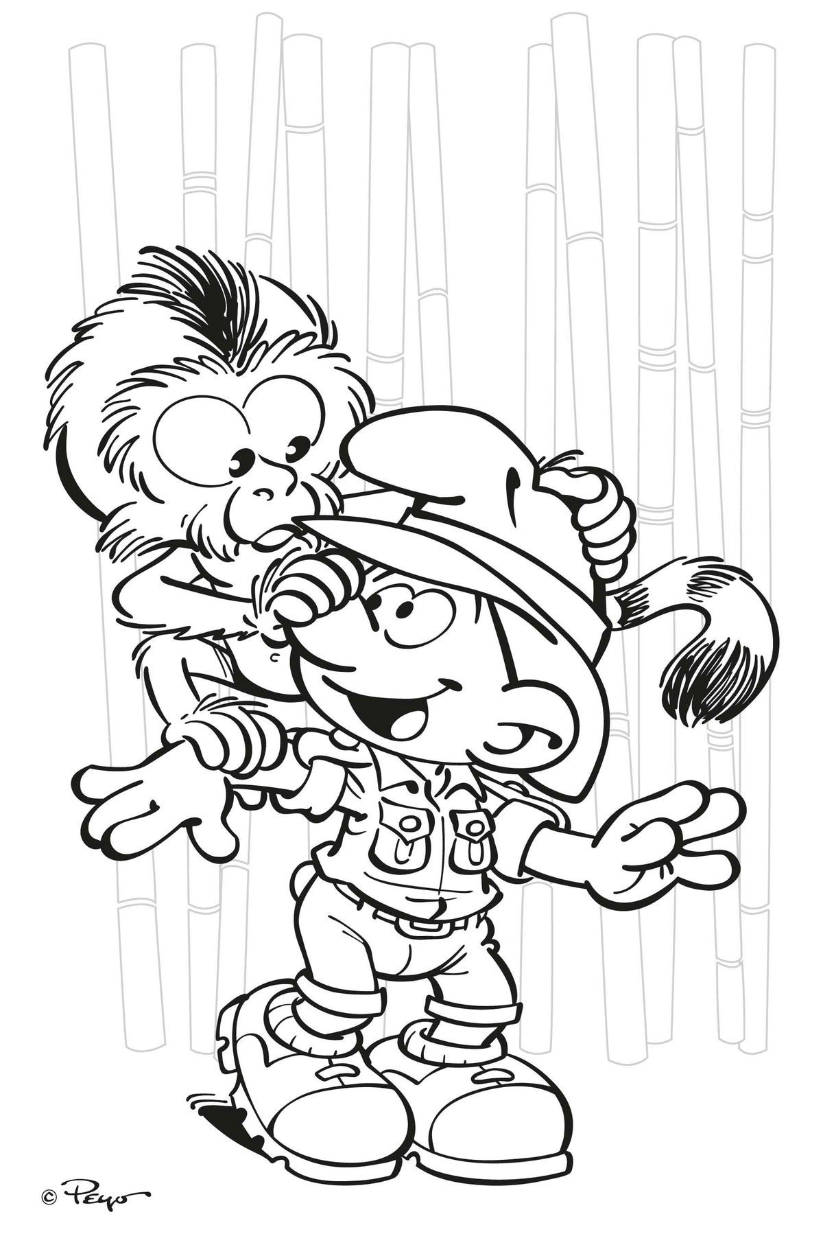 Smurfs Colouring Book with Watercolours and Brush