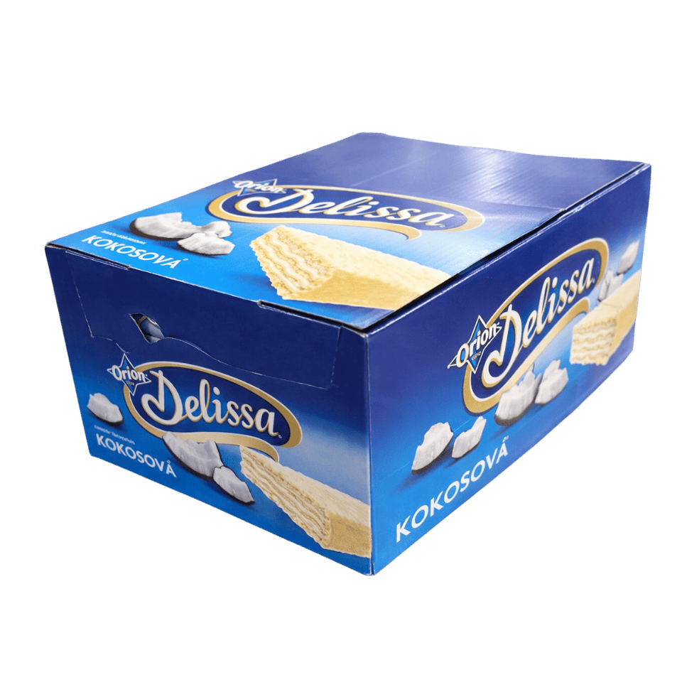 Orion Delissa Coconut Wafer in White Coating / Delissa kokosova oplatka v bile poleve Pack of 30 pcs