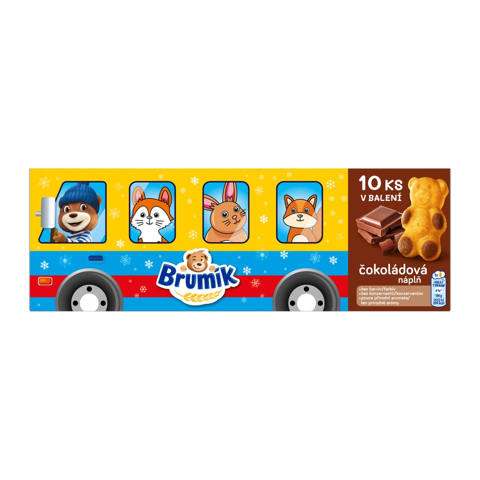 Opavia Brumik Christmas Bus Chocolate Filling