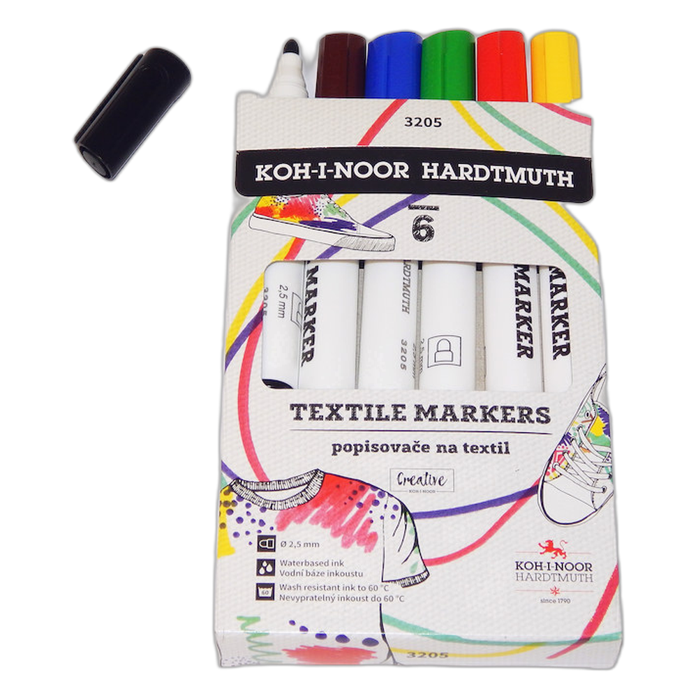 Koh-i-Noor 3205 Fabric Markers Set of 6