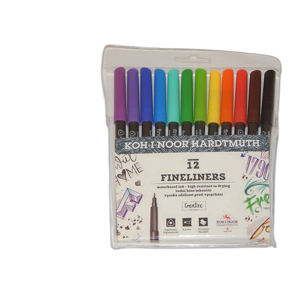 Koh-i-Noor 7021 Fineliners Set of 12