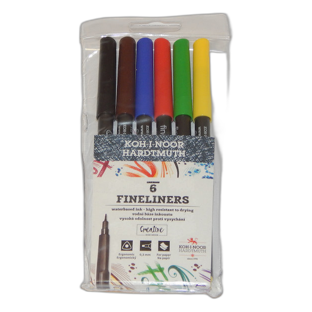 Koh-i-Noor 7021 Fineliners Set of 6