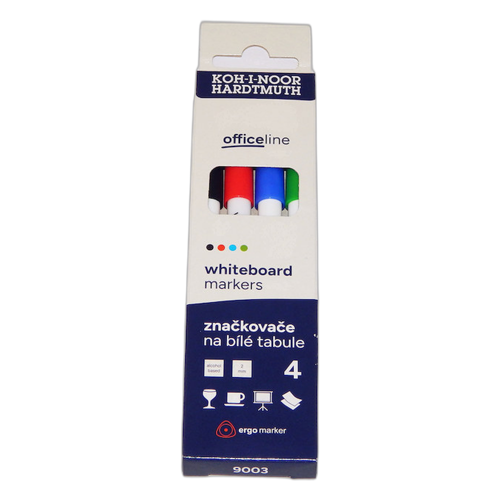 Koh-i-Noor 9003 Whiteboard Markers Set of 4 Round Tip